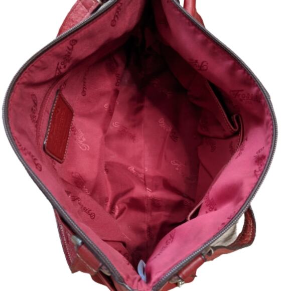 Fossil Red Leather Shoulder Bag - Picture 6 of 11